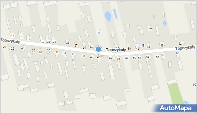 Topczykały, Topczykały, 42, mapa Topczykały