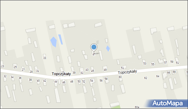 Topczykały, Topczykały, 47, mapa Topczykały