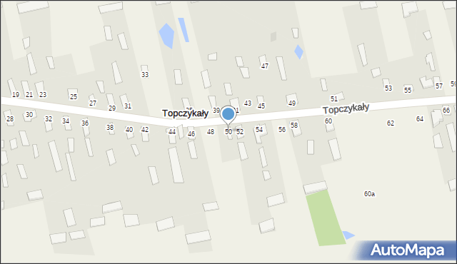 Topczykały, Topczykały, 50, mapa Topczykały