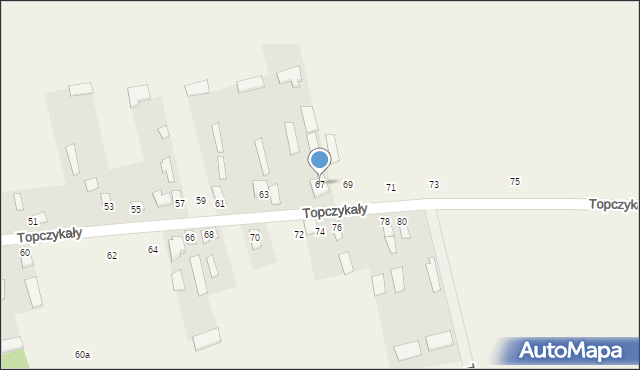 Topczykały, Topczykały, 67, mapa Topczykały