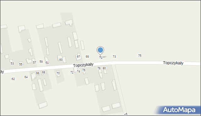 Topczykały, Topczykały, 71, mapa Topczykały