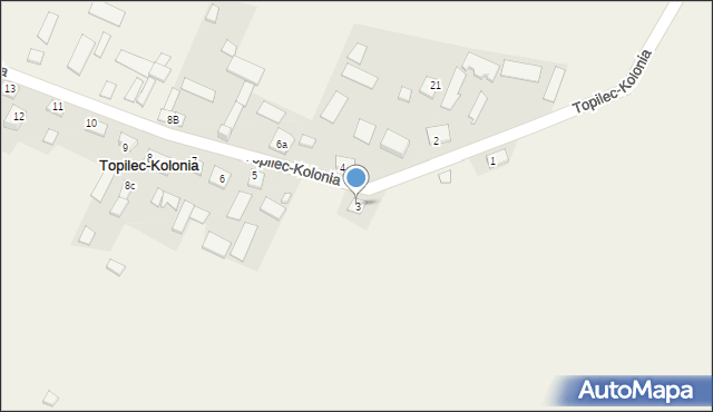Topilec-Kolonia, Topilec-Kolonia, 3, mapa Topilec-Kolonia