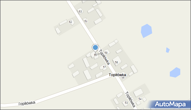 Topiłówka, Topiłówka, 60, mapa Topiłówka