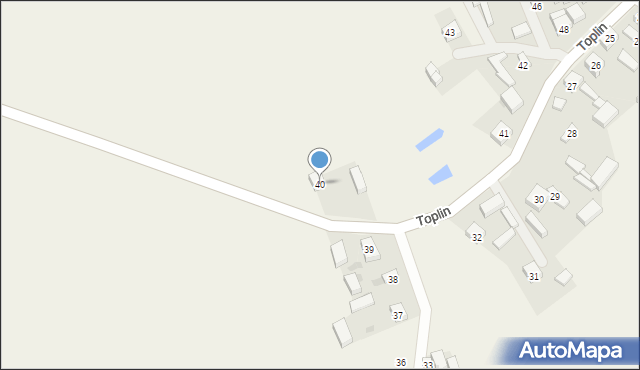 Toplin, Toplin, 40, mapa Toplin