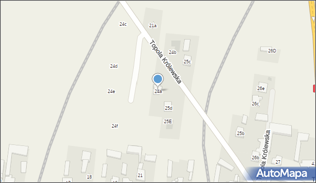 Topola Królewska, Topola Królewska, 24a, mapa Topola Królewska