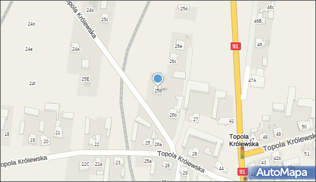 Topola Królewska, Topola Królewska, 25b, mapa Topola Królewska