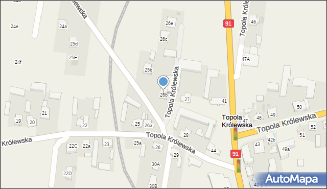 Topola Królewska, Topola Królewska, 26b, mapa Topola Królewska
