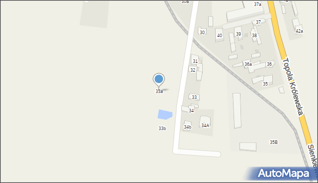 Topola Królewska, Topola Królewska, 33a, mapa Topola Królewska