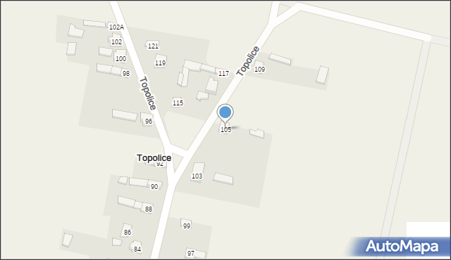 Topolice, Topolice, 105, mapa Topolice