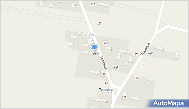 Topolice, Topolice, 98, mapa Topolice