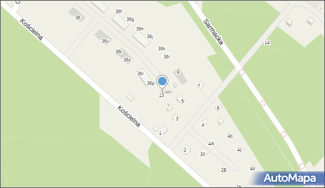 Topolina, Topolina, 13A, mapa Topolina