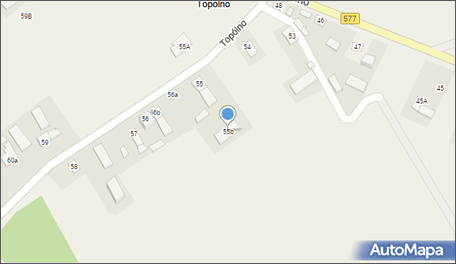Topólno, Topólno, 55b, mapa Topólno