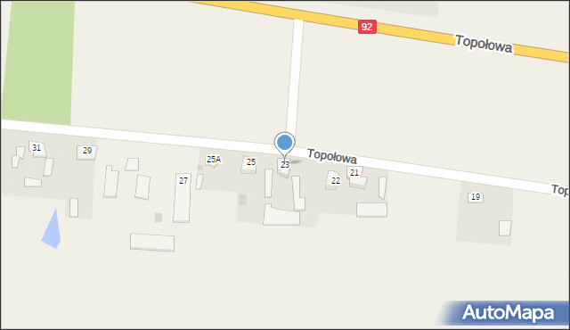 Topołowa, Topołowa, 23, mapa Topołowa