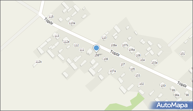 Topór, Topór, 109, mapa Topór