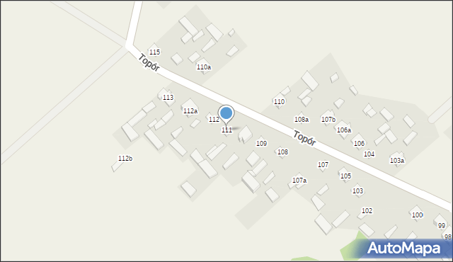 Topór, Topór, 111, mapa Topór