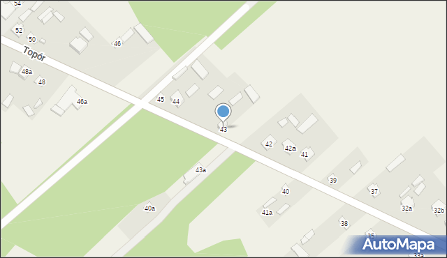 Topór, Topór, 43, mapa Topór