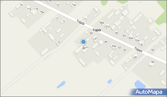 Topór, Topór, 68, mapa Topór