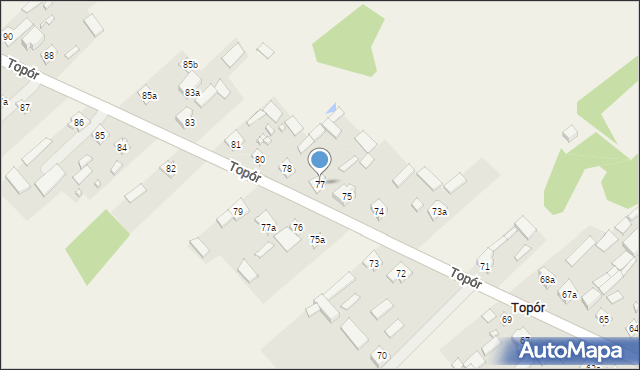 Topór, Topór, 77, mapa Topór