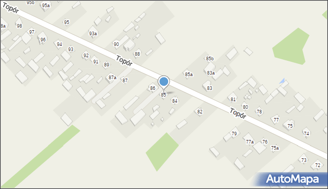 Topór, Topór, 85, mapa Topór
