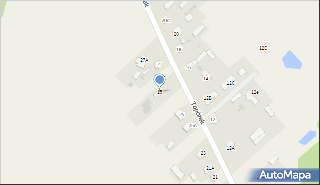 Topórek, Topórek, 15, mapa Topórek