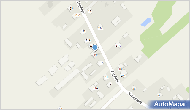 Topórek, Topórek, 19, mapa Topórek