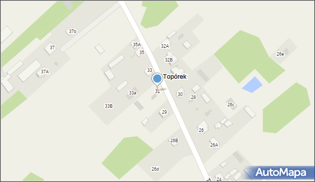 Topórek, Topórek, 31, mapa Topórek
