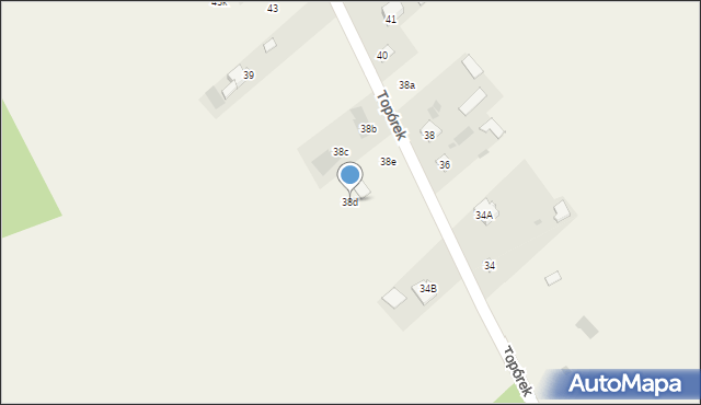 Topórek, Topórek, 38d, mapa Topórek