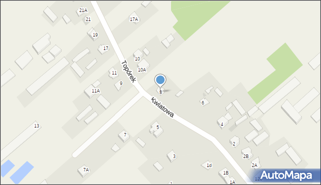 Topórek, Topórek, 8, mapa Topórek