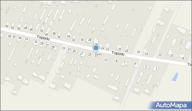 Toporki, Toporki, 13, mapa Toporki
