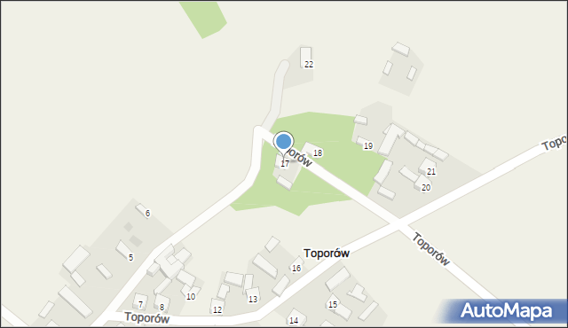 Toporów, Toporów, 17, mapa Toporów