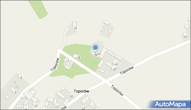 Toporów, Toporów, 19, mapa Toporów