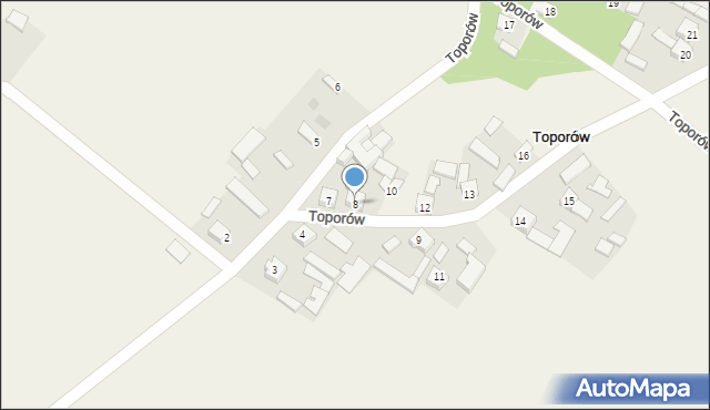 Toporów, Toporów, 8, mapa Toporów