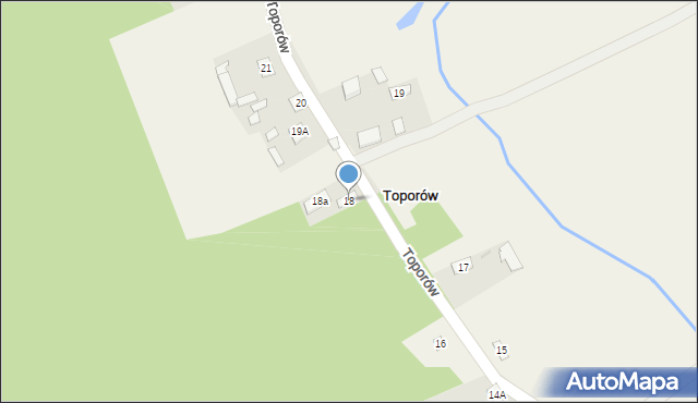 Toporów, Toporów, 18, mapa Toporów