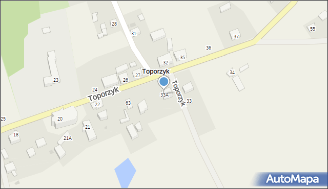 Toporzyk, Toporzyk, 33A, mapa Toporzyk
