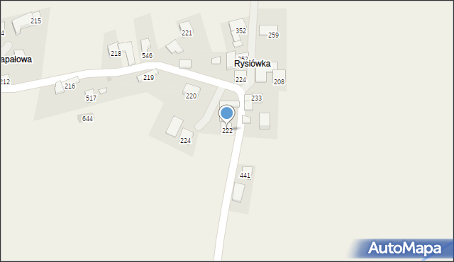 Toporzysko, Toporzysko, 222, mapa Toporzysko