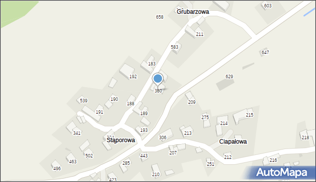 Toporzysko, Toporzysko, 380, mapa Toporzysko