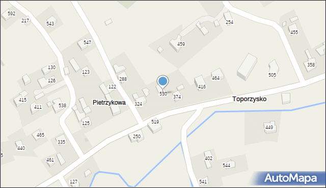 Toporzysko, Toporzysko, 530, mapa Toporzysko