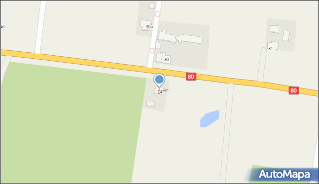 Toporzysko, Toporzysko, 14, mapa Toporzysko