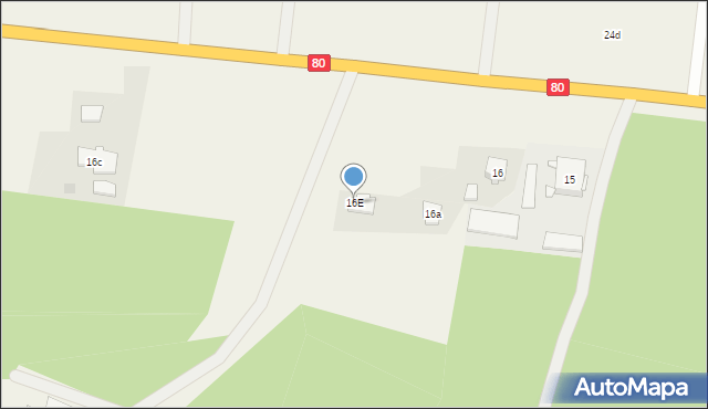 Toporzysko, Toporzysko, 16E, mapa Toporzysko