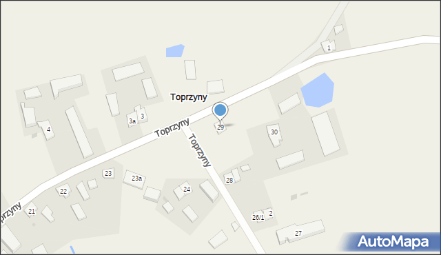 Toprzyny, Toprzyny, 29, mapa Toprzyny