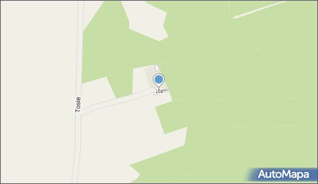 Tosie, Tosie, 104, mapa Tosie