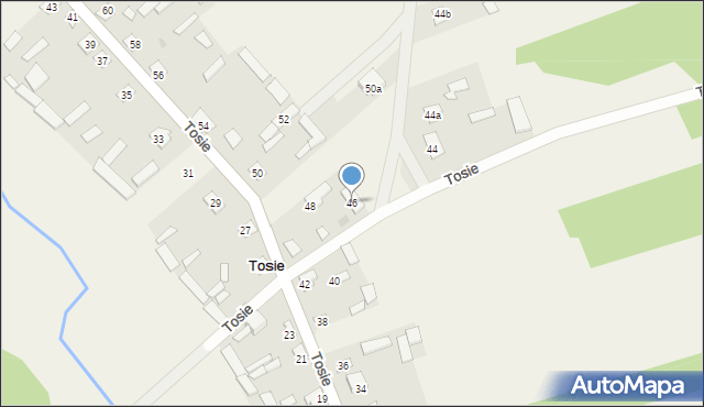 Tosie, Tosie, 46, mapa Tosie