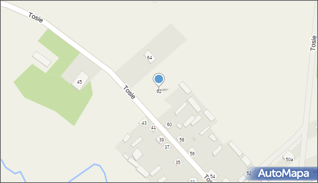 Tosie, Tosie, 62, mapa Tosie
