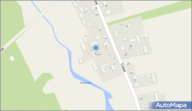 Tosie, Tosie, 7, mapa Tosie