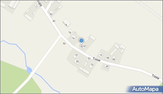 Tosie, Tosie, 72, mapa Tosie