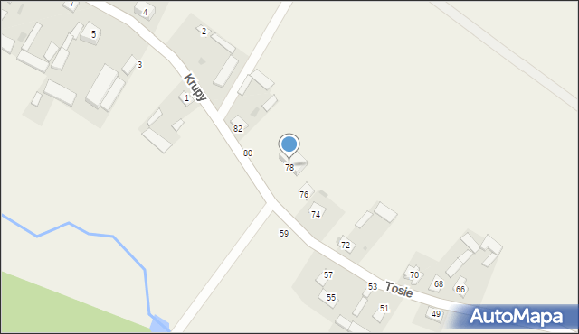 Tosie, Tosie, 78, mapa Tosie