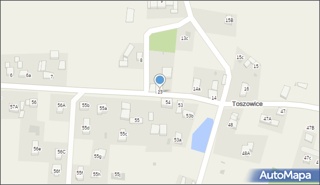 Toszowice, Toszowice, 13, mapa Toszowice
