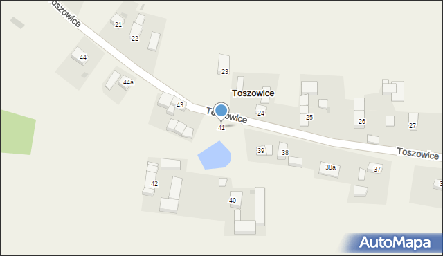 Toszowice, Toszowice, 41, mapa Toszowice