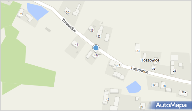 Toszowice, Toszowice, 44a, mapa Toszowice