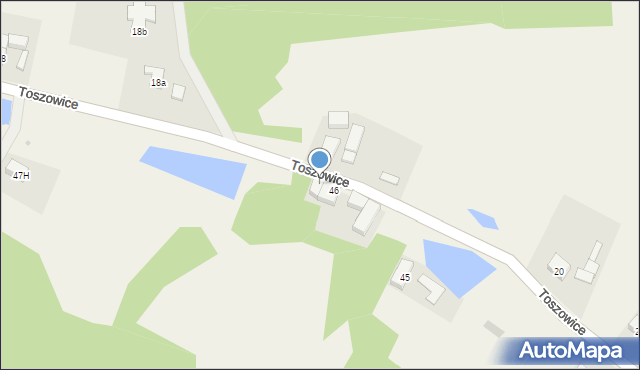 Toszowice, Toszowice, 46a, mapa Toszowice